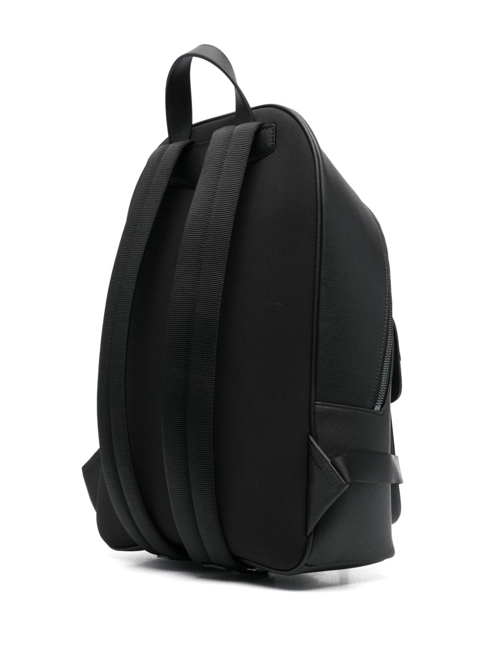 Shop Emporio Armani Recycled Leather Backpack In Black