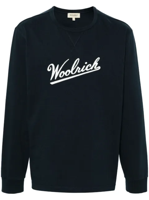 Woolrich Camiseta de algodão com logo bordado