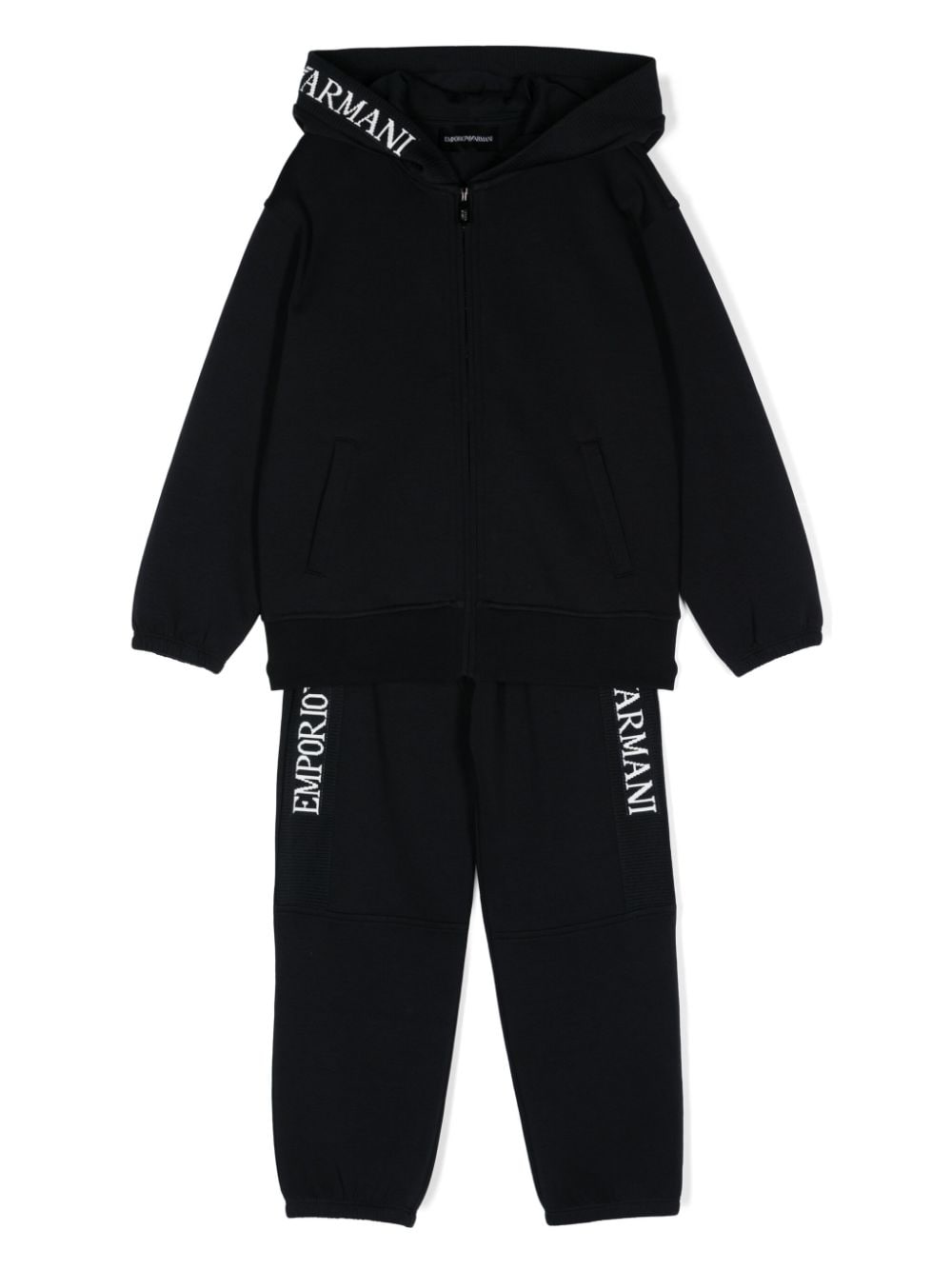 Emporio Armani Kids logo tape Tracksuit Set Blue FARFETCH