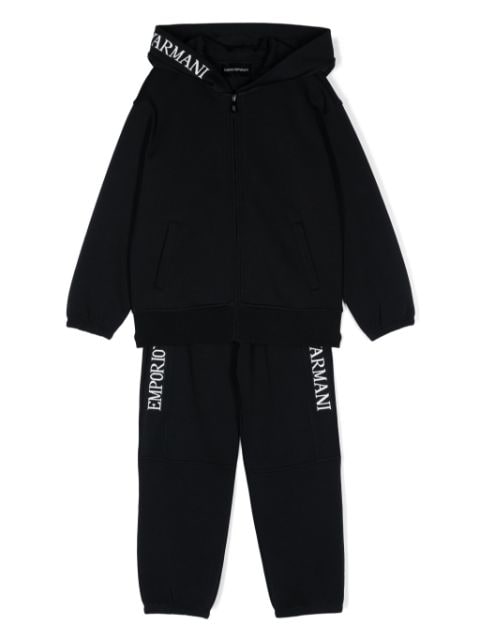 Emporio Armani Kids logo-tape tracksuit set