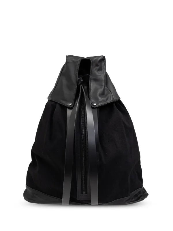 Yohji Yamamoto バッグ ブラック Y'Saccs Yohji Yamamoto Leather Strapped Flap Bag – Vertical Rags