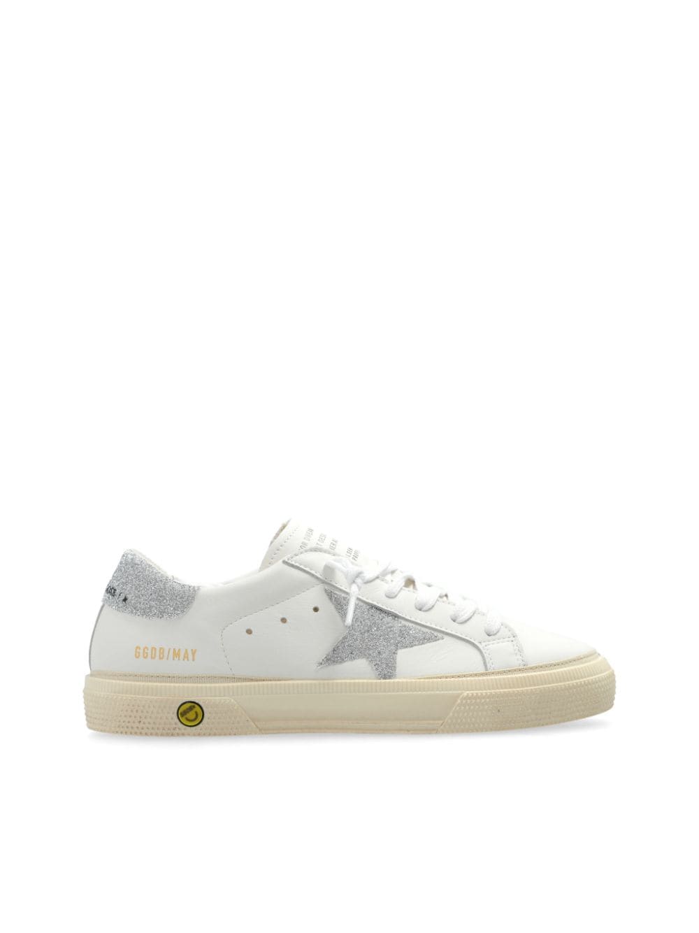 Golden Goose Kids May sneakers met glitterdetail Wit