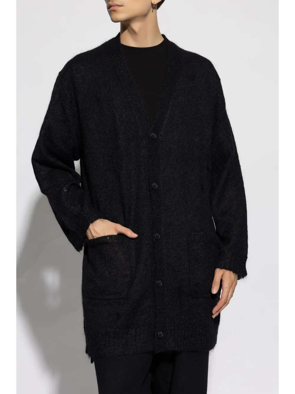 Yohji Yamamoto Jas met enkele rij knopen Zwart