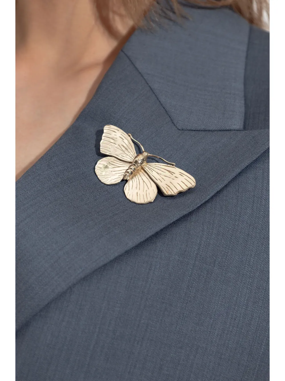 Golden Goose Cropped jack met broche Blauw