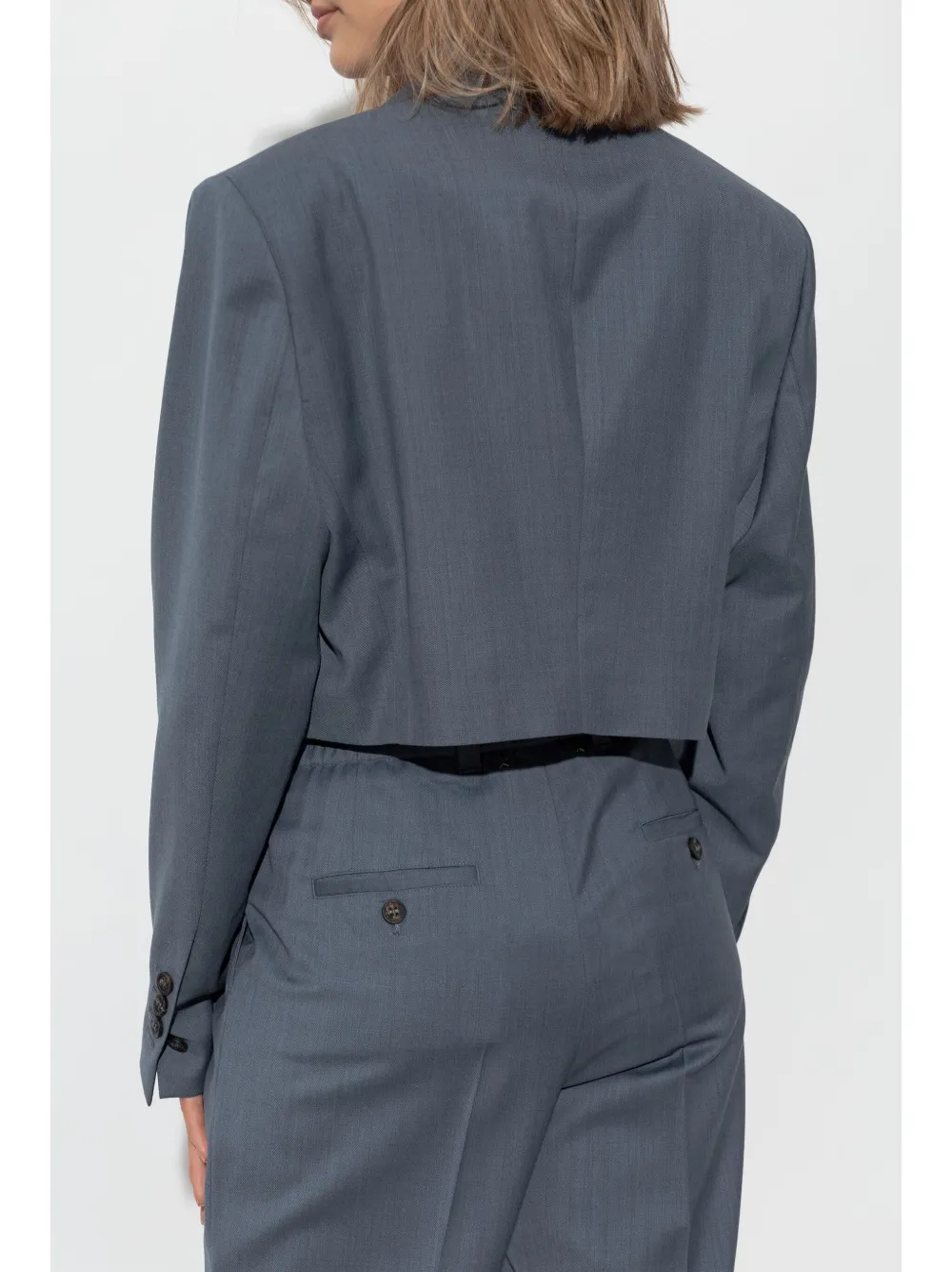 Golden Goose Cropped jack met broche Blauw