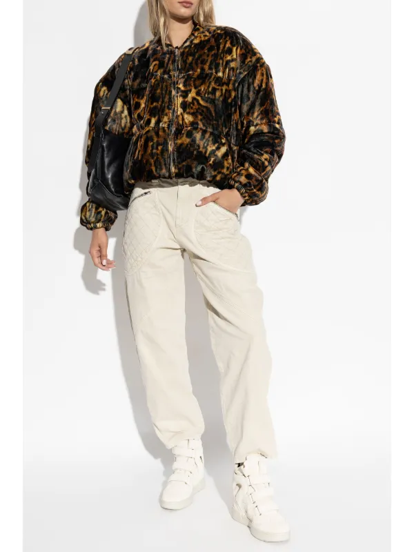 ISABEL MARANT Delima ボンバージャケット | ブラウン | FARFETCH JP