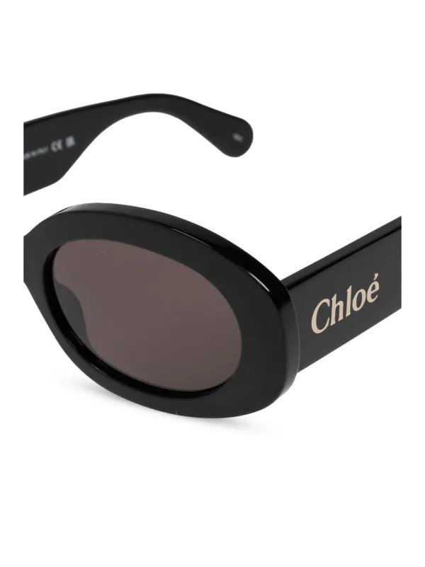 サングラス Chloe Black Acetate Sunglasses Chloé Black Chunky Oval Sunglasses | Liberty