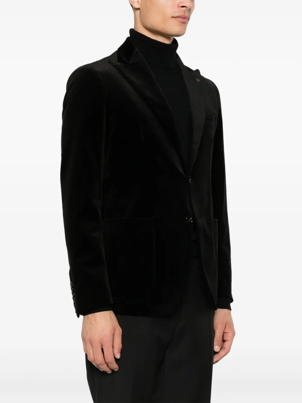 Tagliatore Fluwelen blazer Zwart