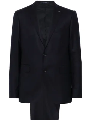 Giorgio Armani ノッチドラペル シングルスーツ | ブルー | FARFETCH JP