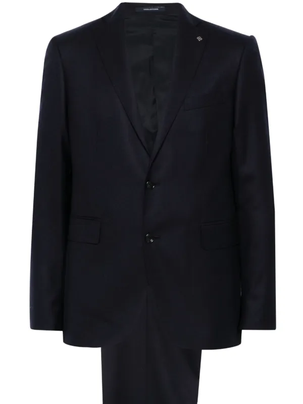 <ピン付>TAGLIATORE ダークグレー ウール スーツ サイズ42 Tagliatore ウールスーツ | ブルー | FARFETCH JP