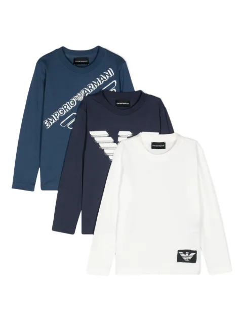 Emporio Armani Kids logo-print T-shirt (set of three)