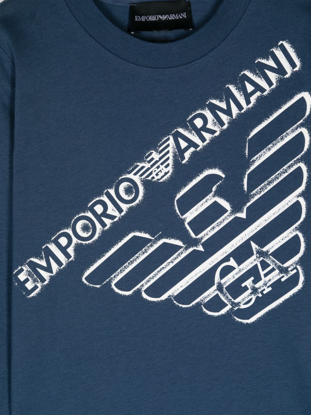 Emporio Armani Kids T-shirt met logoprint - Blauw