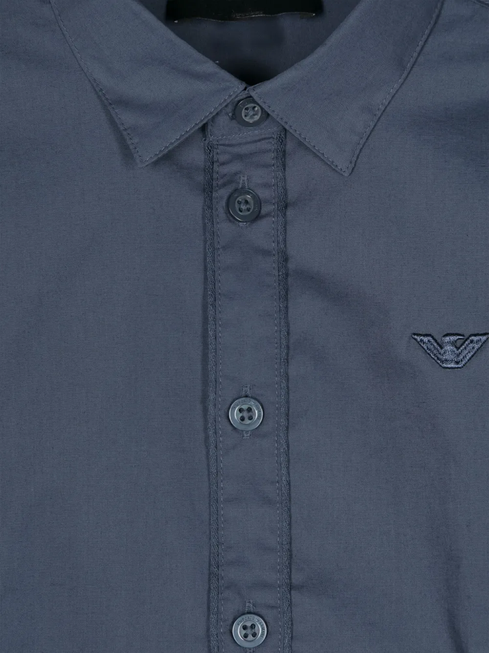 Emporio Armani Kids Shirt met logopatch Blauw