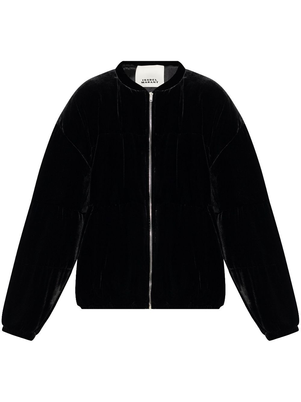 Shop Isabel Marant Velvet Bomber Jacket In Black