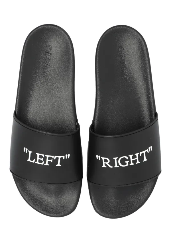 Off-White x Virgil Abloh logo-print Slides | Black | FARFETCH Off-White x Virgil Abloh logo-print Slides | Black | FARFETCH