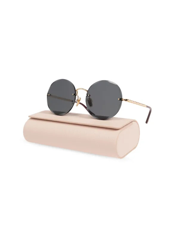 Chloé Eyewear ラウンドフレーム サングラス | ゴールドトーン