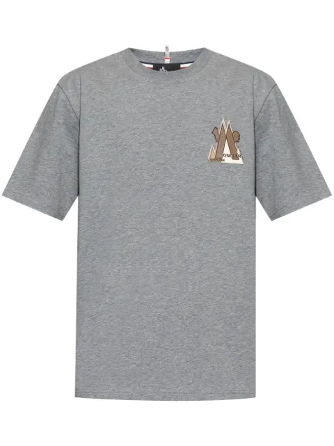 Moncler Grenoble Mountain logo embroidered T-shirt