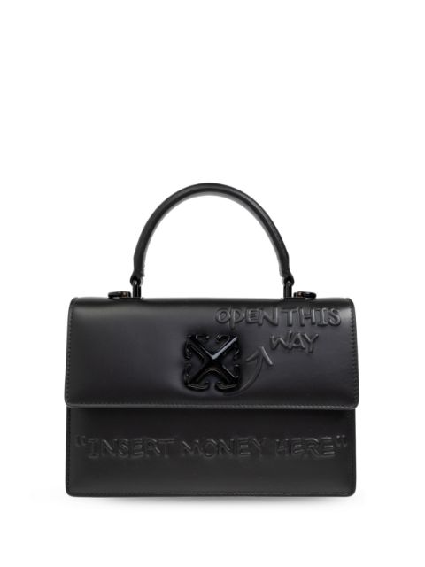 Off-White logo-plaque leather tote bag Women