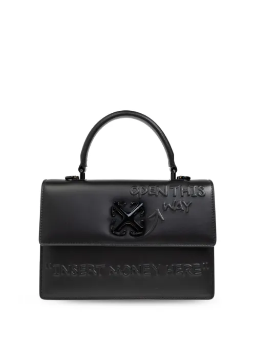 Sac à main en cuir à plaque logo - Off-White - Modalova