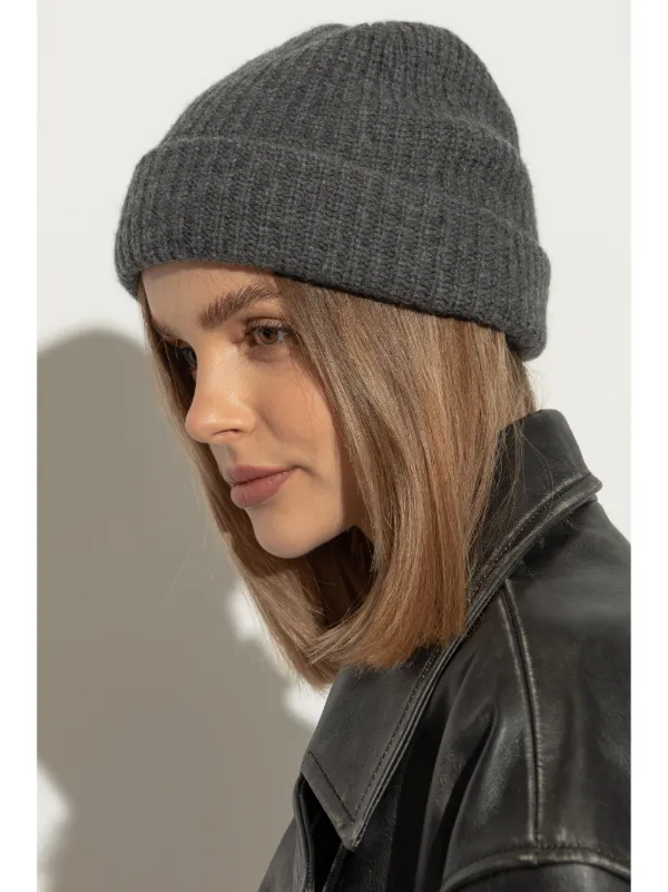 Yves Salomon knitted beanie women Wool One Size Grey