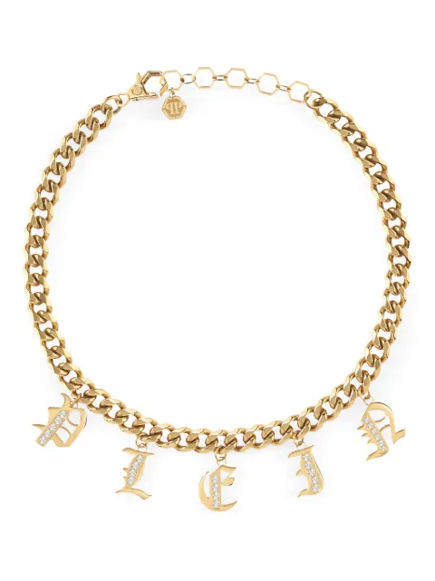 Philipp Plein Lettering necklace Women