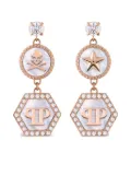 Philipp Plein appliqué drop earrings - Pink