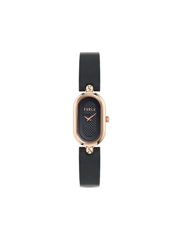 Furla Rose gold case Watch Black FARFETCH BH