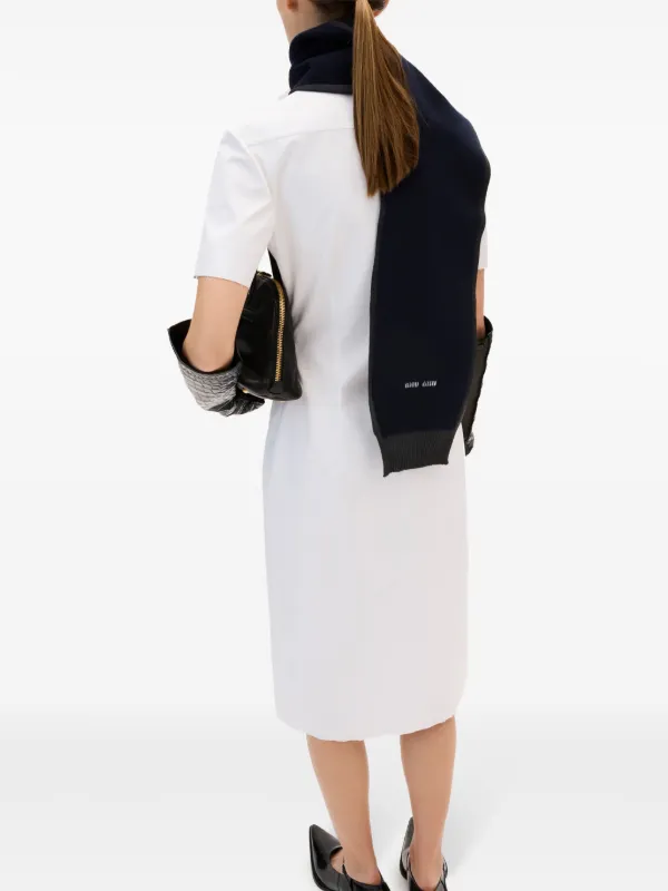 ワンピース MIU MIU White Poplin Shirt Dress Miu Miu Shirt Dress Miu Miu