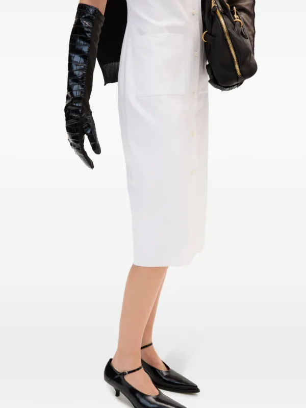 Miu Miu Poplin Dress | Brown | FARFETCH