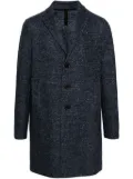 Harris Wharf London mélange-effect coat - Blue