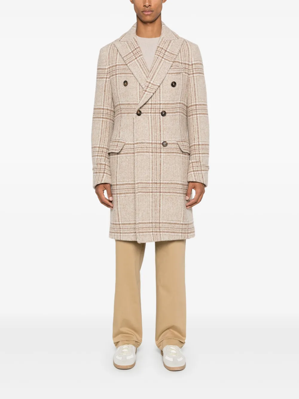 Eleventy check-pattern coat | Double Breasted Coats | Image 2