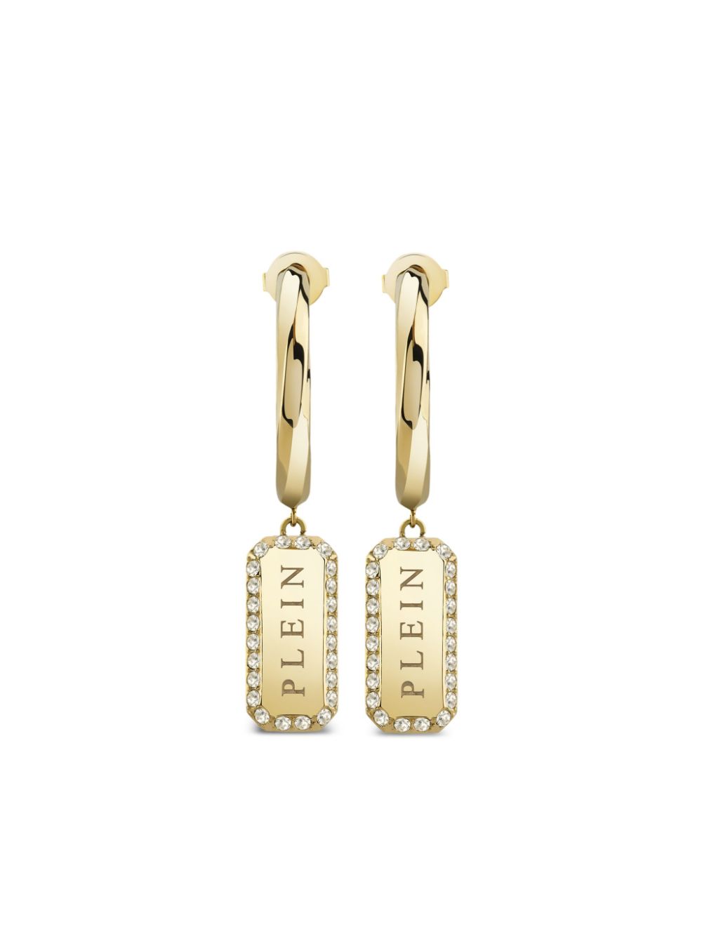 Philipp Plein Crystal Tag earrings Women