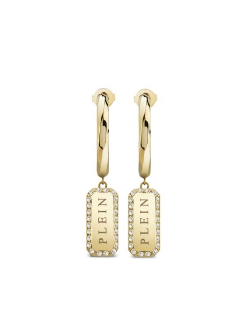 Philipp Plein Crystal Tag earrings Women