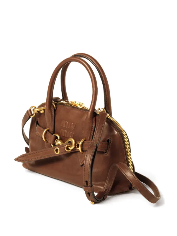 最大10%OFFクーポン Miu Miu Aventure Leather Tote Bag | Brown | FARFETCH バッグ