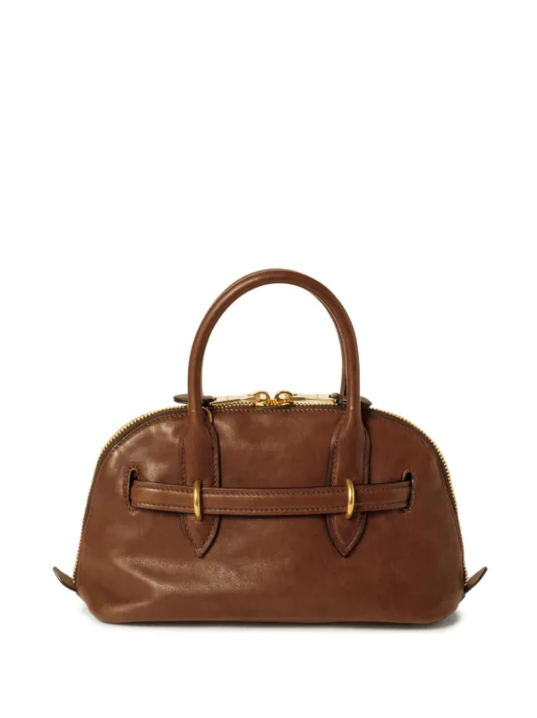 Miu Miu Aventure Leather Tote Bag Brown FARFETCH SG