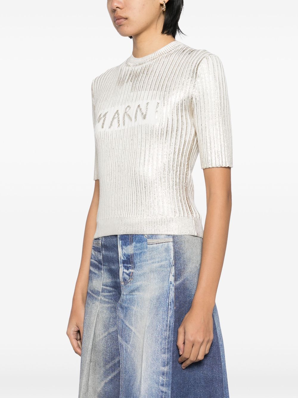 Marni ribbed short-sleeved jumper Women