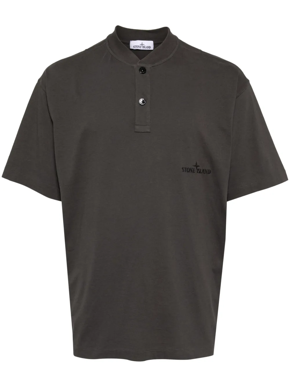 Stone Island T-shirt met geborduurd logo Grijs