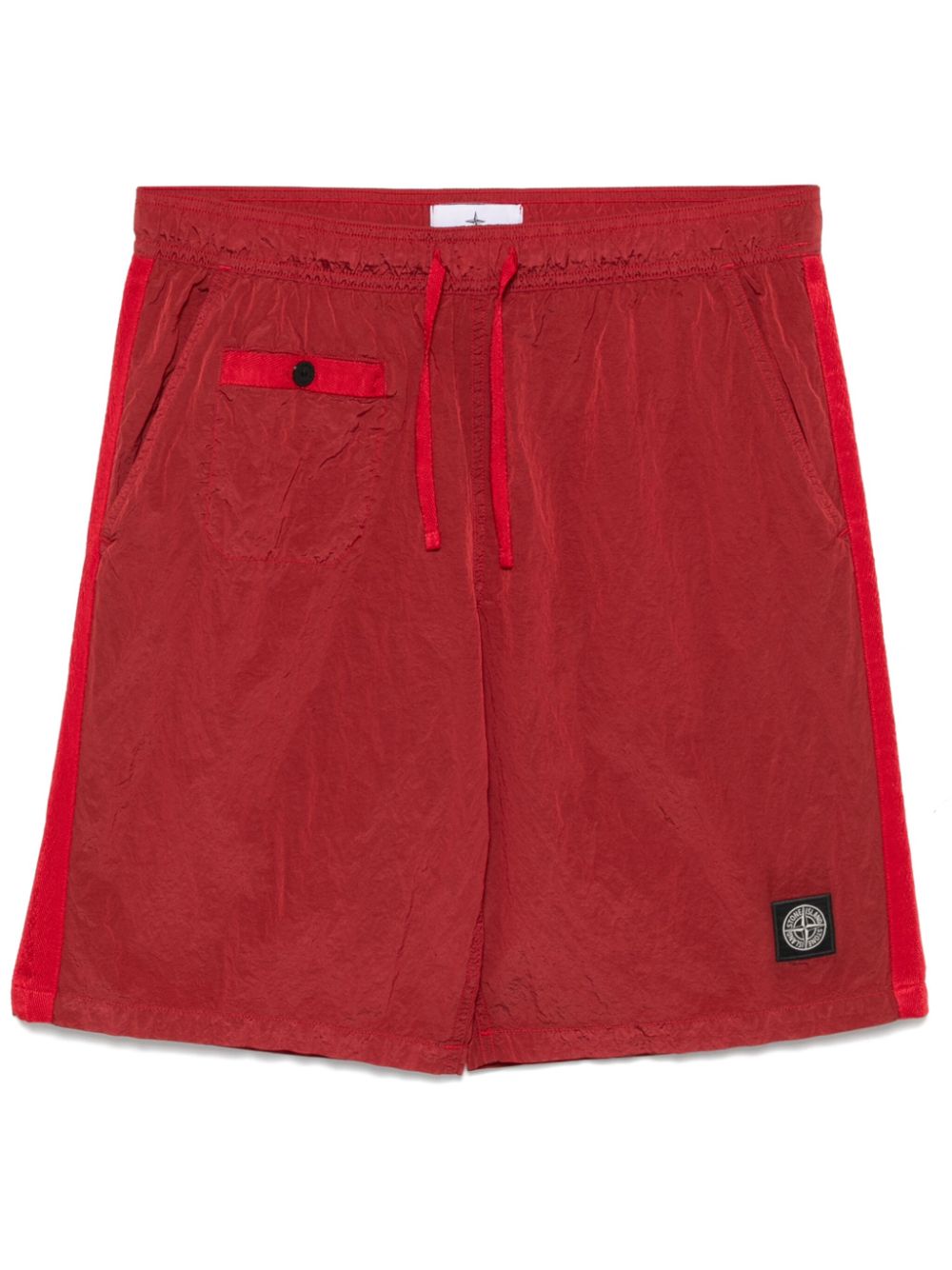 Stone Island logo-patched short - Red