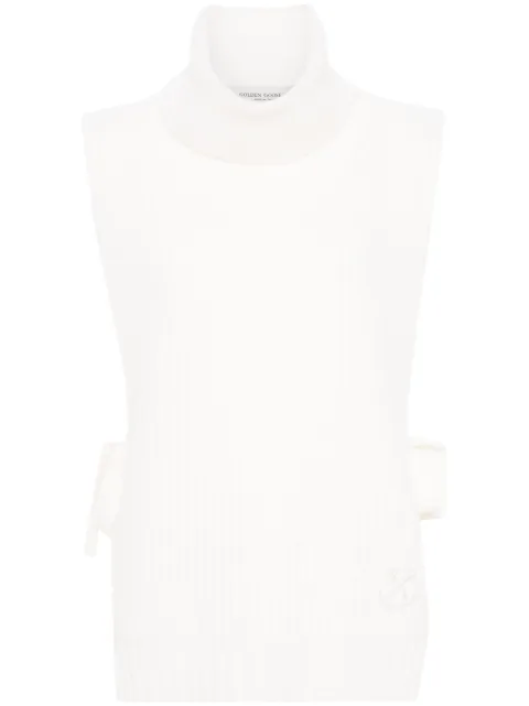 Golden Goose logo-embroidered fisherman's-knit vest
