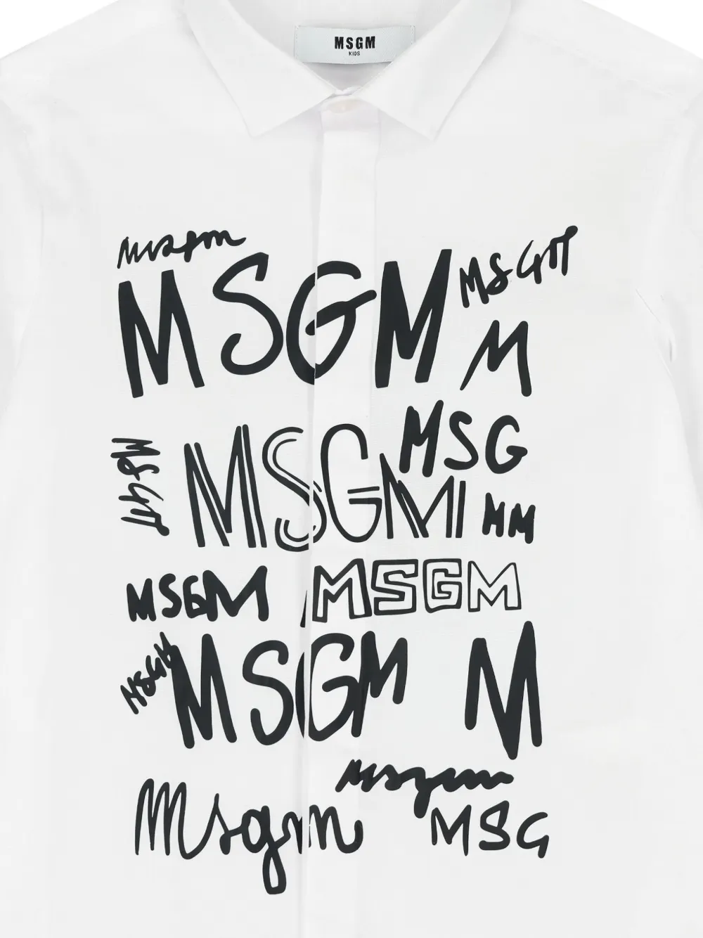 MSGM Kids Shirt met logoprint Wit