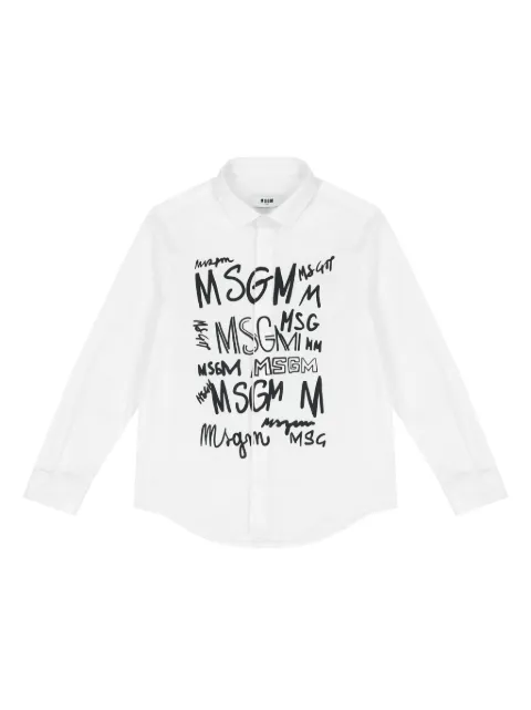 MSGM Kids logo-print shirt