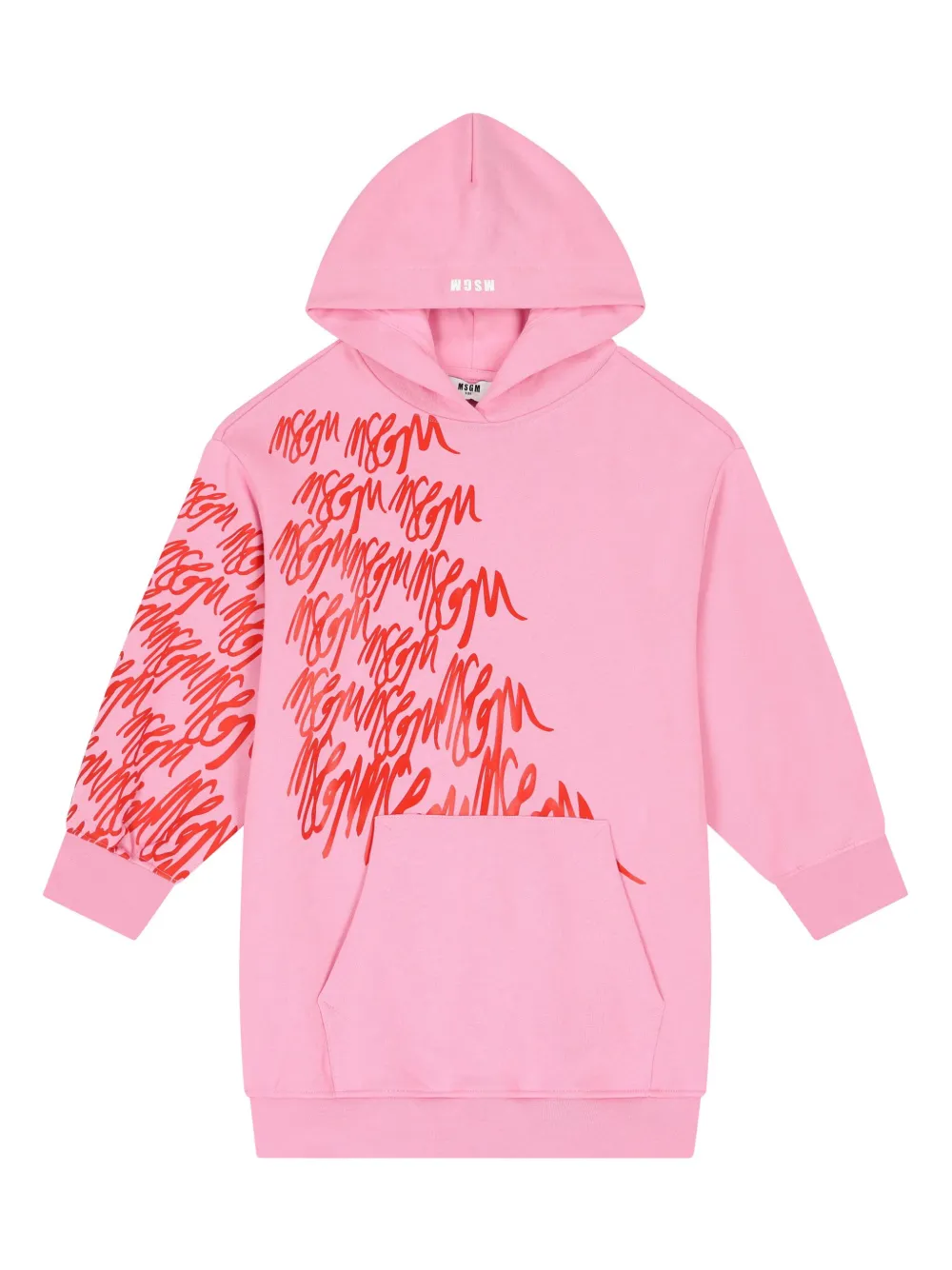 MSGM Kids Jurk met logoprint Roze