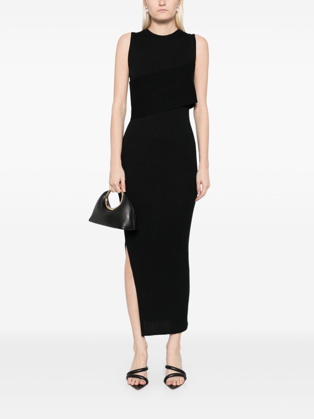 Shop System Wool Knitted Dress In Black