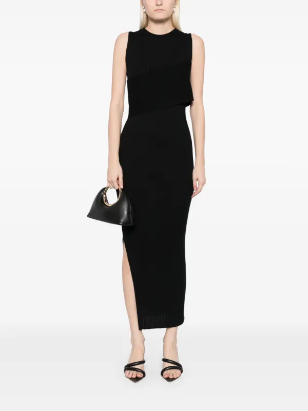 System Wool Knit Dress - Black