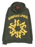KUSIKOHC embroidered sun zip-up hoodie - Green
