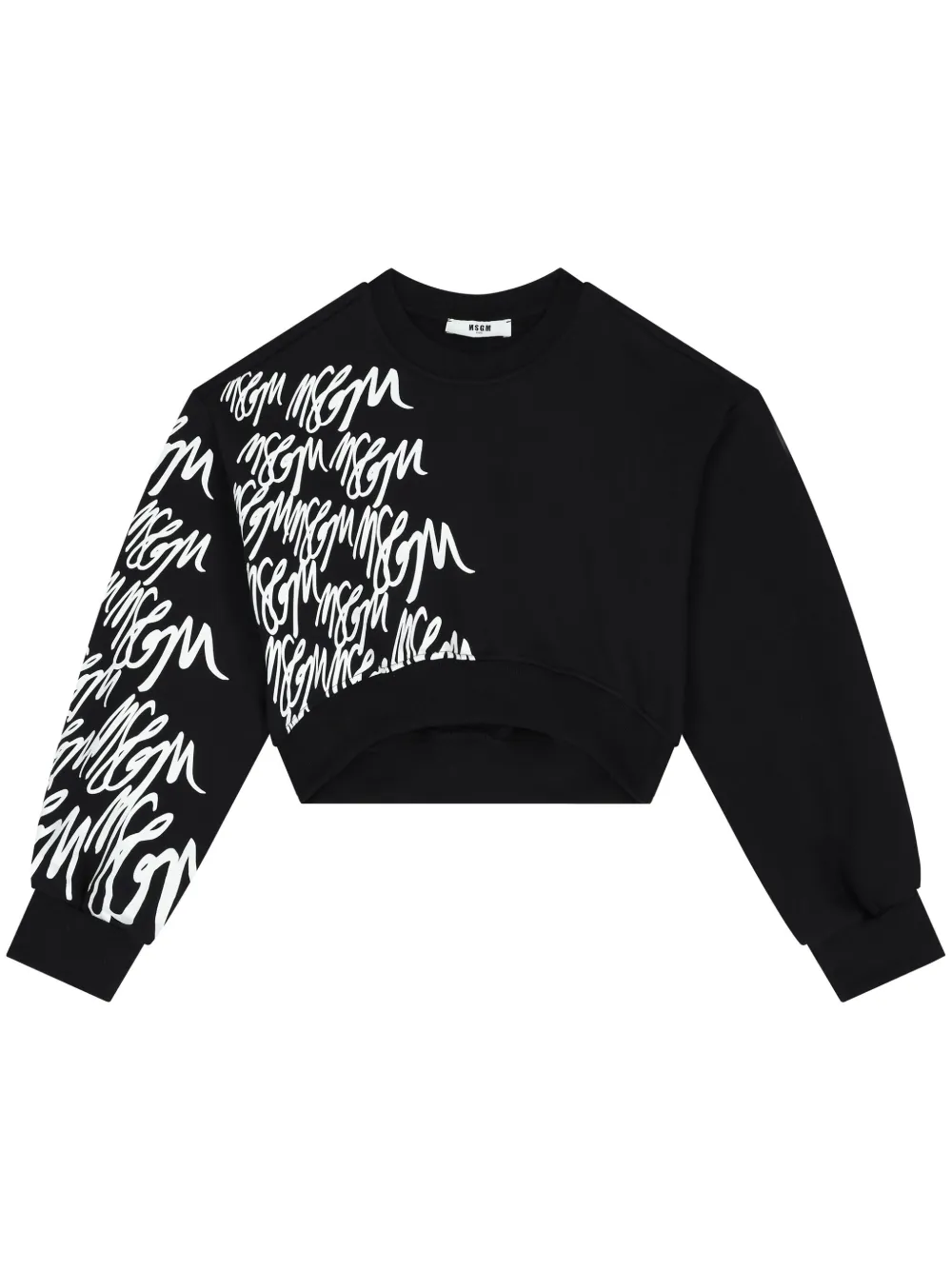MSGM Kids sudadera con logo estampado | negro | Image 1