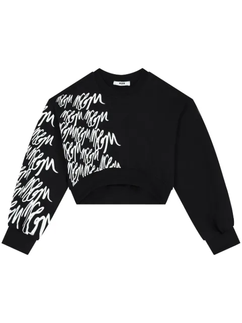 MSGM Kids logo-print sweatshirt 