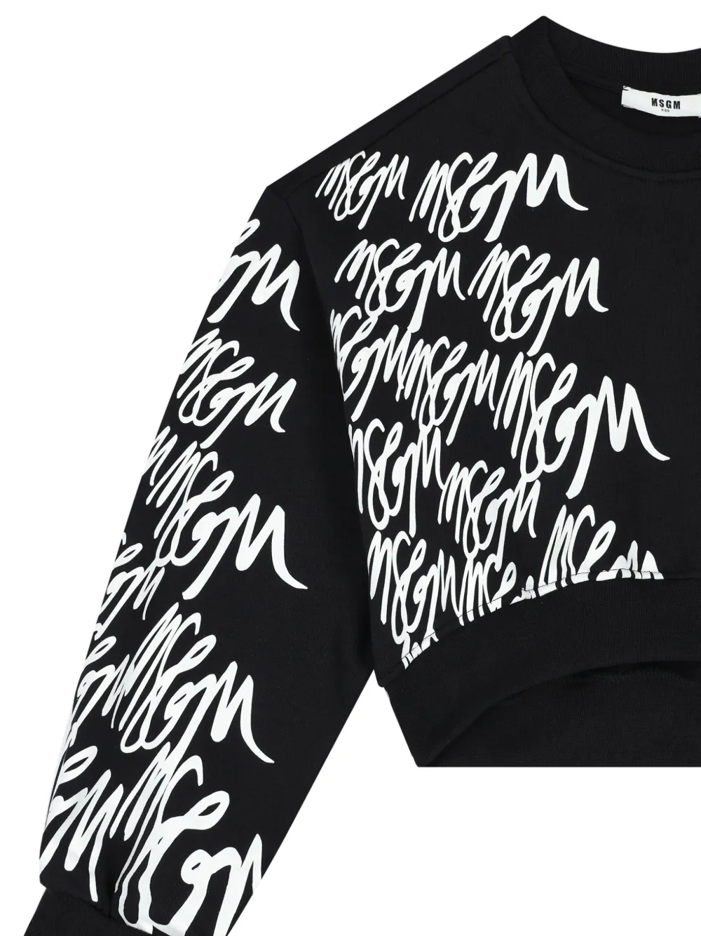 MSGM Kids Sweater met logoprint Zwart