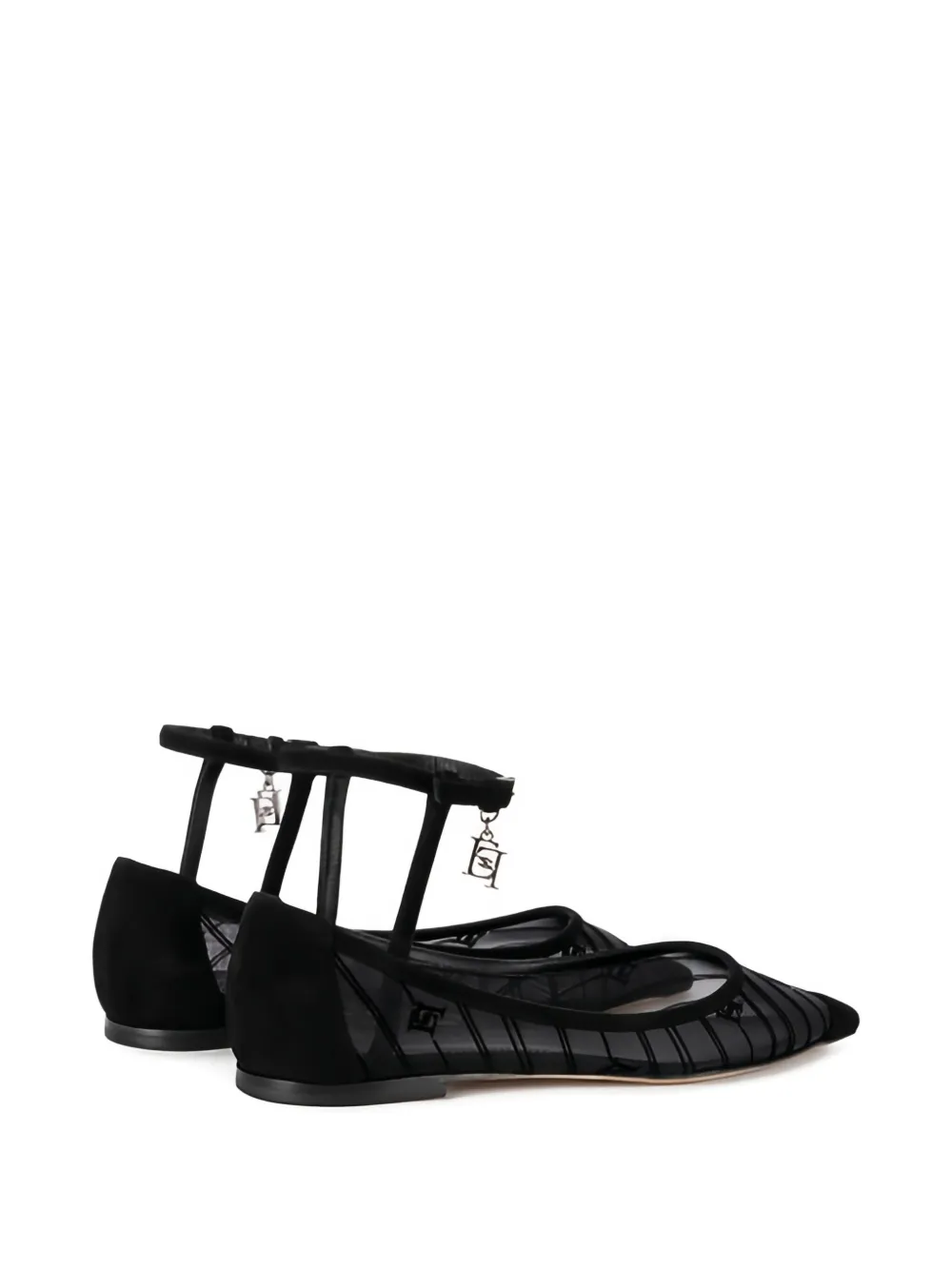 Elisabetta Franchi Ballerina's met bedel Zwart