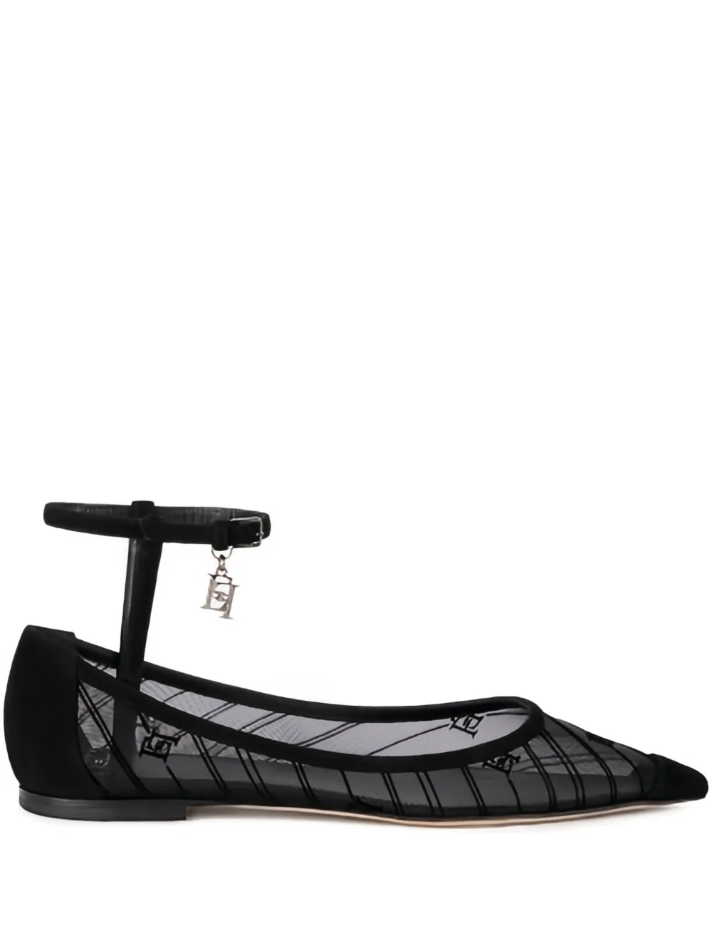 Elisabetta Franchi charm-detail ballet flats | Black | Image 1